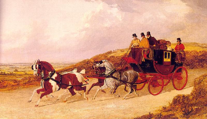 Herring, John F. Sr. The Edinburgh and London Royal Mail oil painting picture